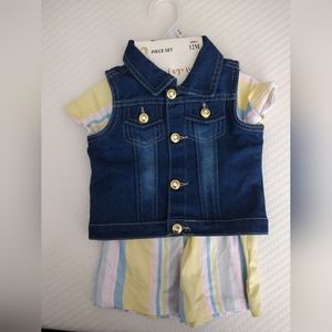 3 for $35 One Step Up 2 piece baby girl outfit 12M